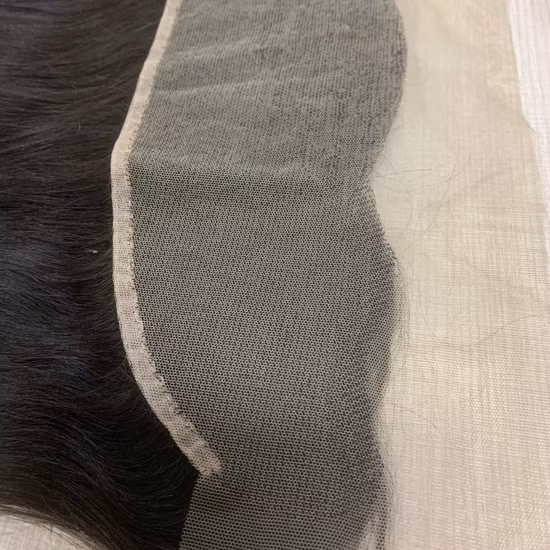 Frontal chino del pelo de la rayita natural del cabello humano puro del cierre frontal 13*4 de la base de seda altamente recomendado