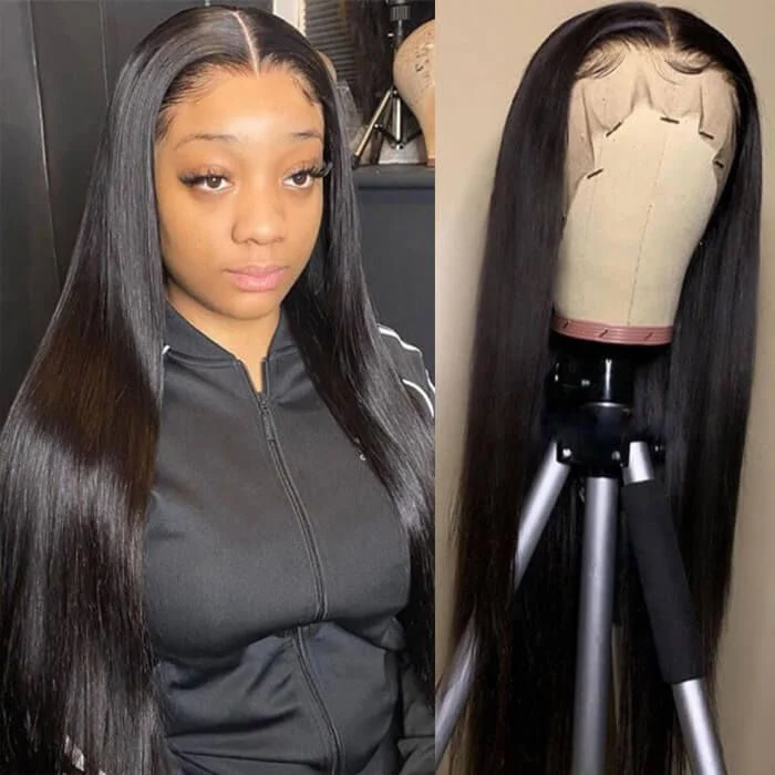 Angelbella HD Invisable Lace Front Closure Toupees Cheap Brazilian Human Hair Weave