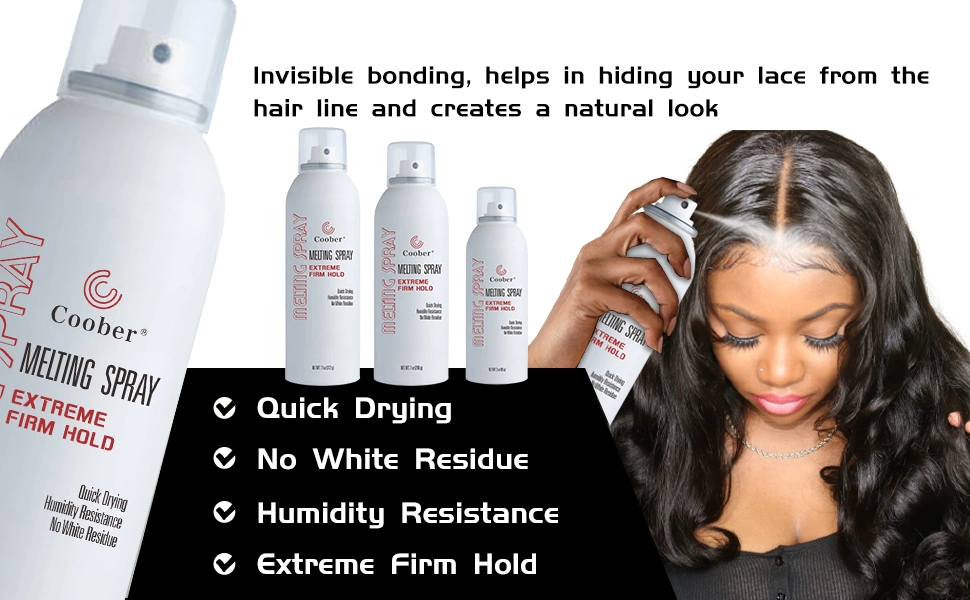 Lace Adhesive Melting Spray for Wigs Invisible Bonding Hair Extension Tools Vendor