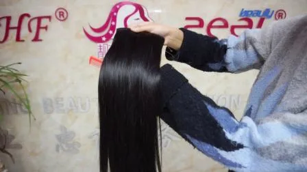 La cutícula vendedora caliente de la extensión del cabello humano alineó y la extensión invisible dibujada doble del pelo del halo del alambre