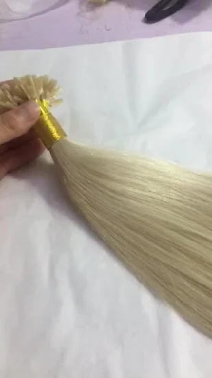 U Tips Extensiones de cabello humano Queratina Cabello virgen Remy