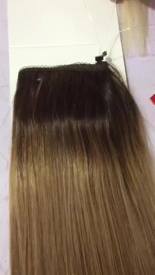 Fabricante profesional precio mayorista indio ruso brasileño cabello humano Halo en extensiones de cabello