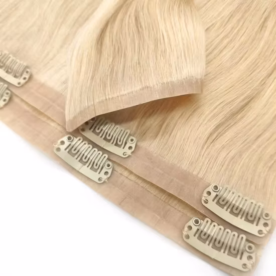 9% de descuento para coser en trama de tejido de cabello en extensión, cabello Remy virgen humano hecho a máquina con Color Piano degradado